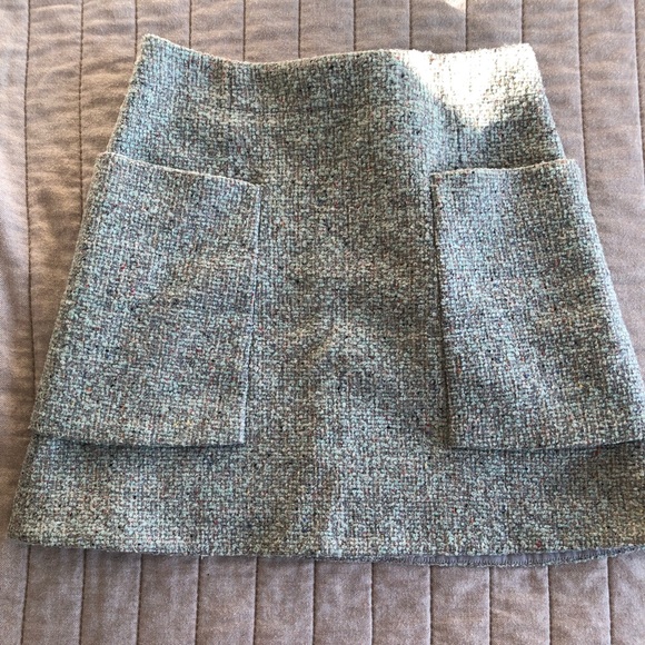 COS green marle A-line mini skirt with big pockets! 4 - Picture 4 of 7
